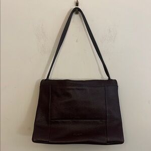 Ted Baker London Wine Color Leather Shoulder Bag